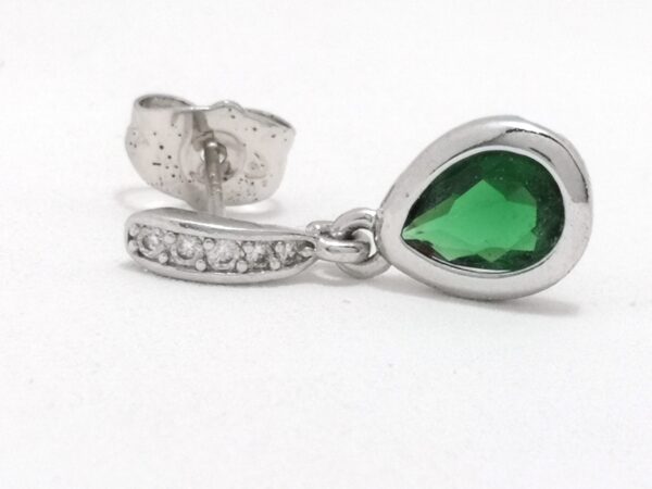 Broqueles Oro Blanco Laminado 18K Mod. Almendras